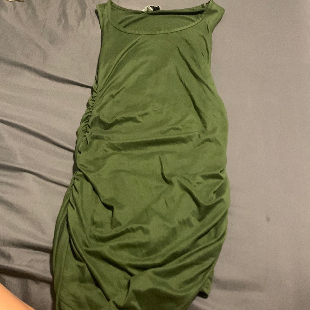 Long green dress